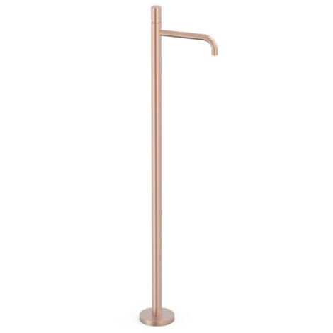 Mitigeur sur pied pour lavabo1 colonne verticale d’alimentation Or Rose Mat 24K - TRES 26285306OPM