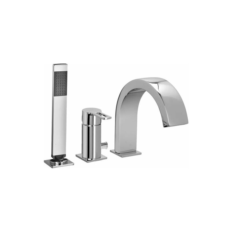 Paffoni Baignoire mélangeur bord de baignoire série Ringo RIN040LCR Chromé - Laiton