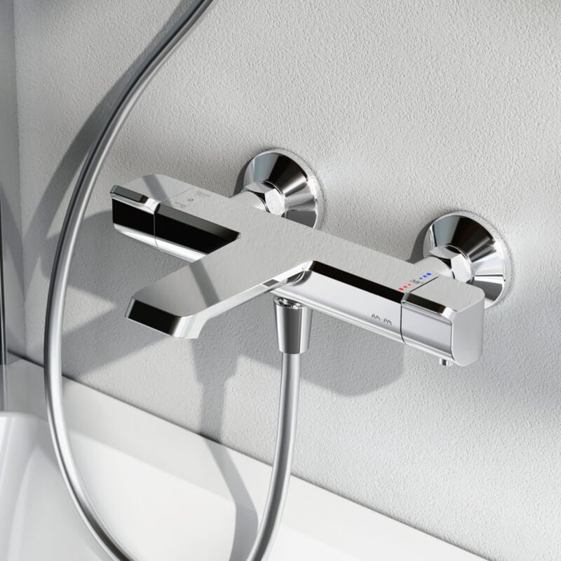 AM.PM Mitigeur Thermostatique de Douche Chrome Robinet Baignore Thermostatique 38℃ Mélangeur de Baignoire Thermostatique en Laiton