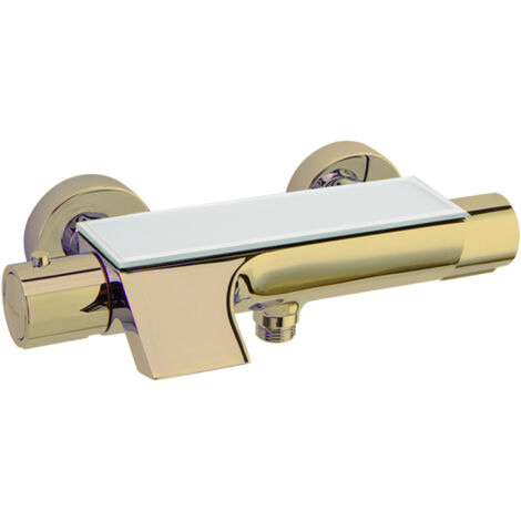 Mitigeur thermostatique bain-douche URBAN CHIC Or Brossé - 213901SOC