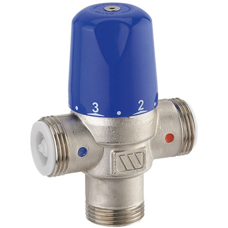 Mitigeur thermostatique compact mmv-c corps 3/4' (20/27) nickelé Mâle dn 20 – Watts