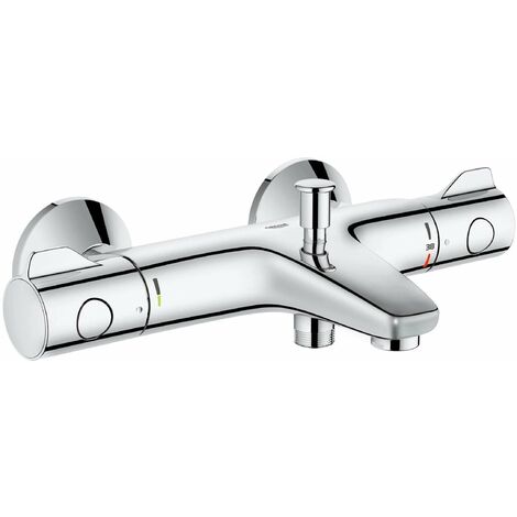 Grohe – Mitigeur thermostatique de baignoire chrome – Technologie TurboStat – Butée de sécurité à 38°C – 34567000