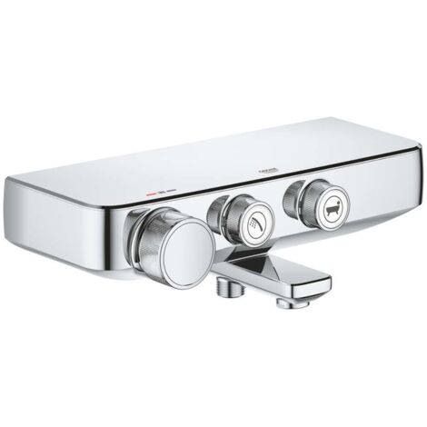 Mitigeur thermostatique de baignoire chrome – Technologie GROHE TurboStat – Protection CoolTouch – 34718000