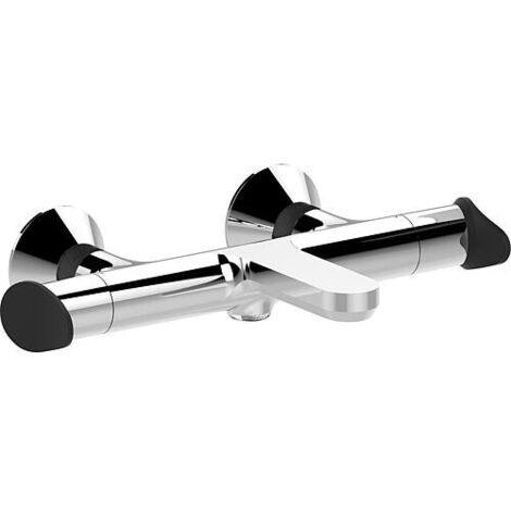 Mitigeur thermostatique de baignoire Sarcari chromé/noir