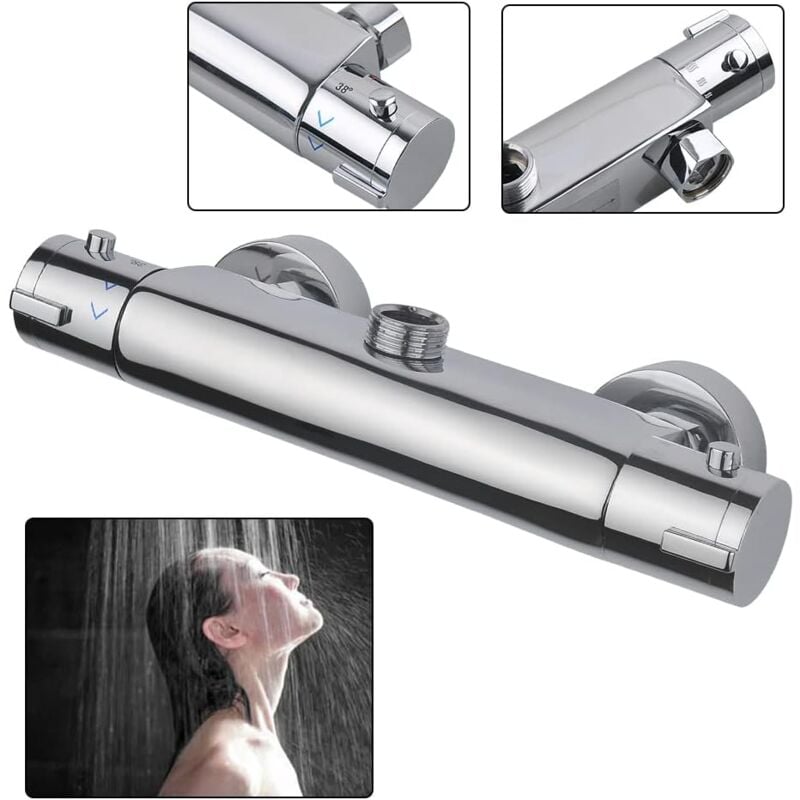 Gojoy - Mitigeur thermostatique de douche Chromé G3/4 Robinetterie de douche Mitigeur douche