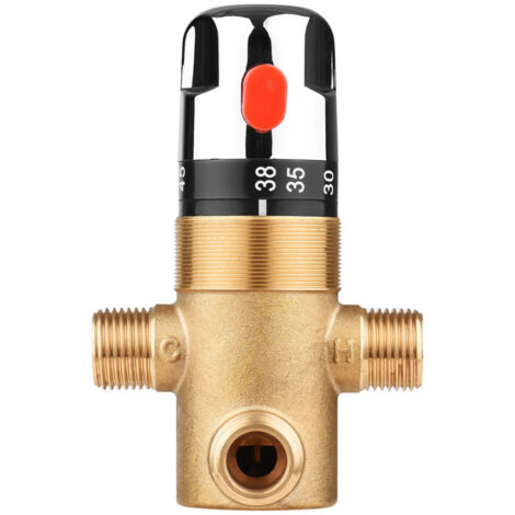 Mitigeur thermostatique de douche eau chaude/froide G1/2 en laiton, vanne de mélange à trois voies pour système de chauffage solaire, tuyau d'eau, baignoire, cuisine