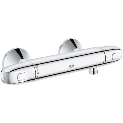 Mitigeur thermostatique de douche – Finition chromée – Sécurité anti-brûlures GROHE CoolTouch – Installation murale – Laiton DN 15
