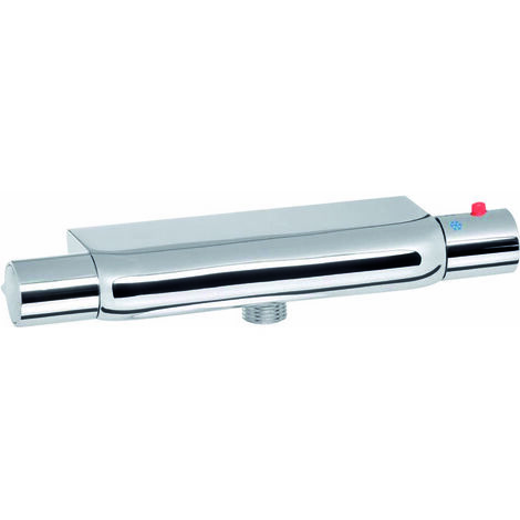 Mitigeur thermostatique de douche – Finition métal – Entraînement réglable 55 à 155 mm – Filetage universel 12x17, 15x21, 20x27 – Alterna