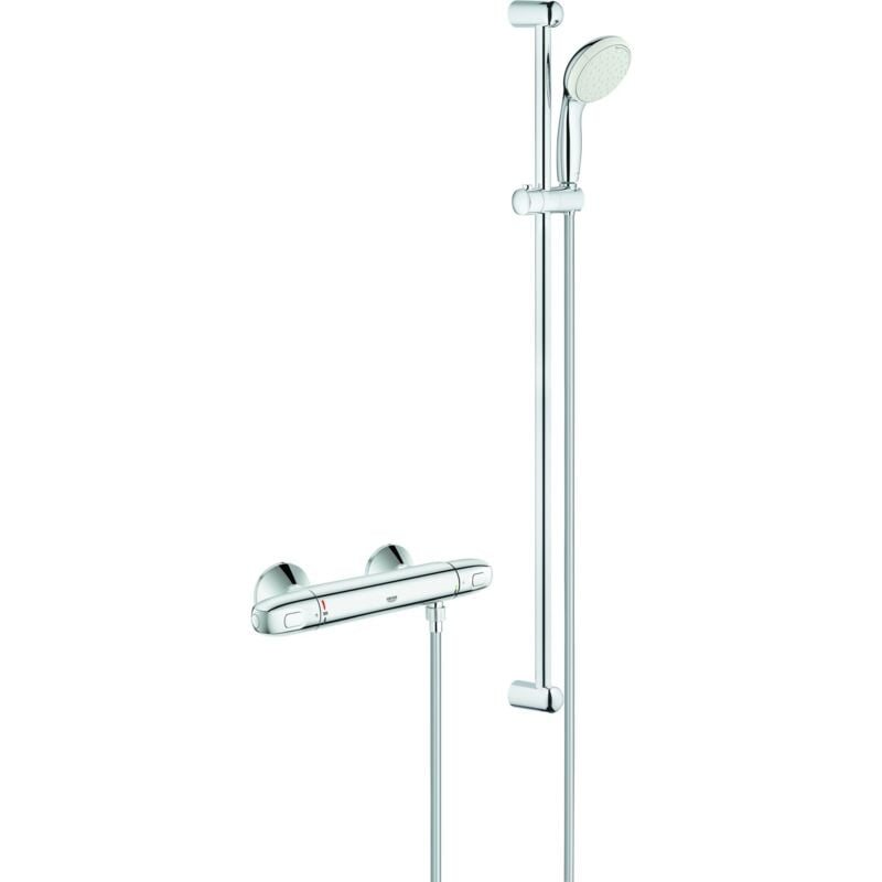 Grohe - thermostat douche Grohtherm 1000 avec kit douchette Tempesta ii, 900mm, chromé