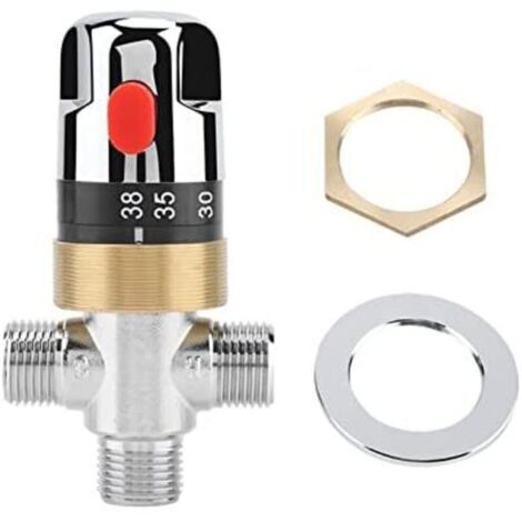 Mitigeur thermostatique en laiton massif contrôle de thermostat de bassin à température de l'eau pour système de douche solaire dans la salle de bains et la cuisine
