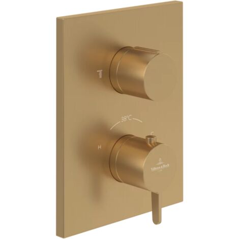 Mitigeur thermostatique encastré 2 voies VILLEROY ET BOCH Conum Brushed Gold