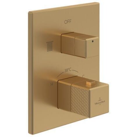 Mitigeur thermostatique encastré 2 voies VILLEROY ET BOCH Mettlach Brushed Gold