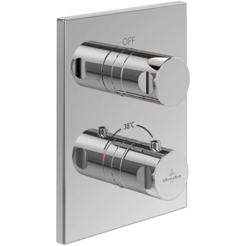 Villeroy&boch - Mitigeur thermostatique encastré 2 voies villeroy et boch Universal rectangle Chrome