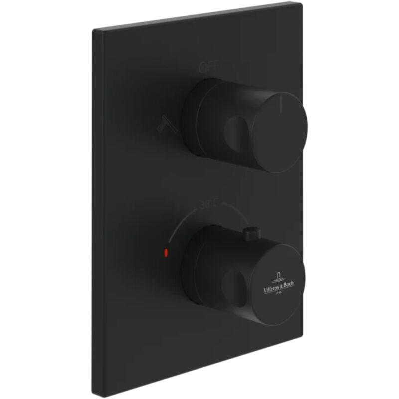 Villeroy&boch - Mitigeur thermostatique encastré 2 voies villeroy et boch Universal rectangle Noir mat