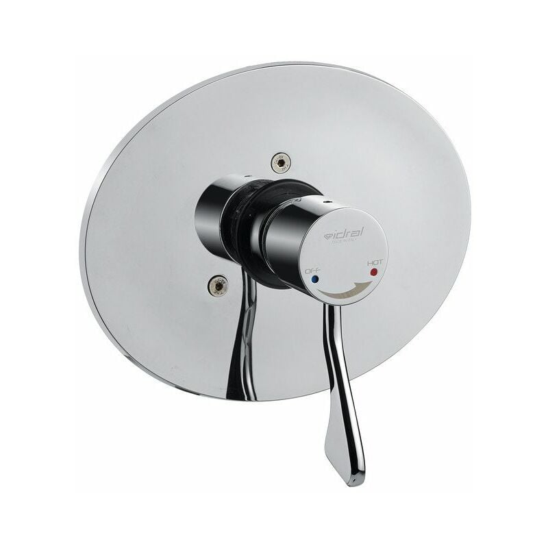 Idral - Mitigeur thermostatique encastré pour douche avec système anti-reflux série 900 M90H4-00000 Chromé - Laiton