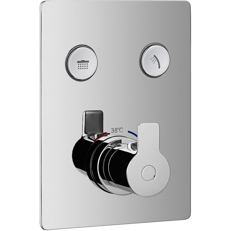 Mitigeur thermostatique à encastrer Odyssée 2 sorties - Chrome