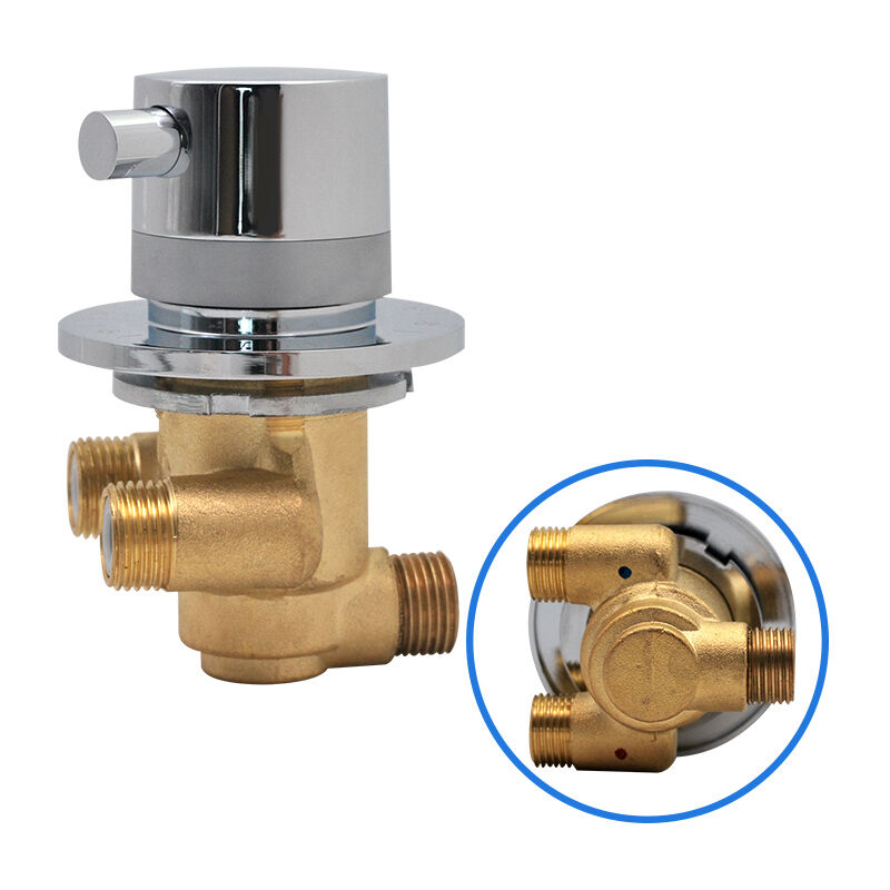 Mitigeur Thermostatique Mitigeur de Douche en Laiton Mitigeur Robinets de Vanne Sortie à 1 voie Mélange d'eau Froide et Chaude fixé au mur,DOLASO