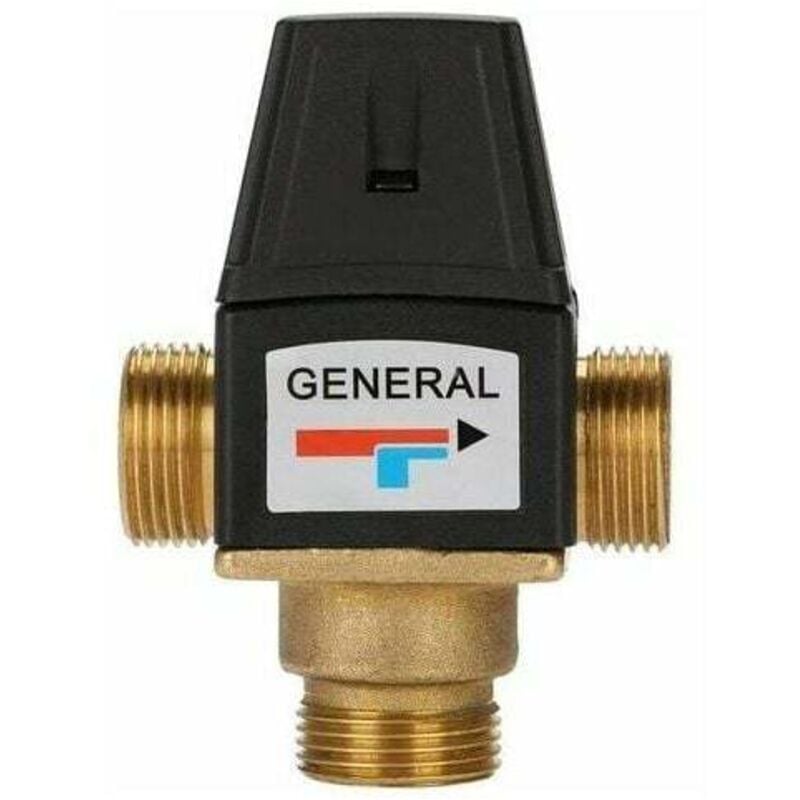 Mitigeur thermostatique monobloc - Mitigeur thermostatique en laiton mâle 3 voies DN20 pour chauffe-eau solaires Vanne thermostatique à 3 voies