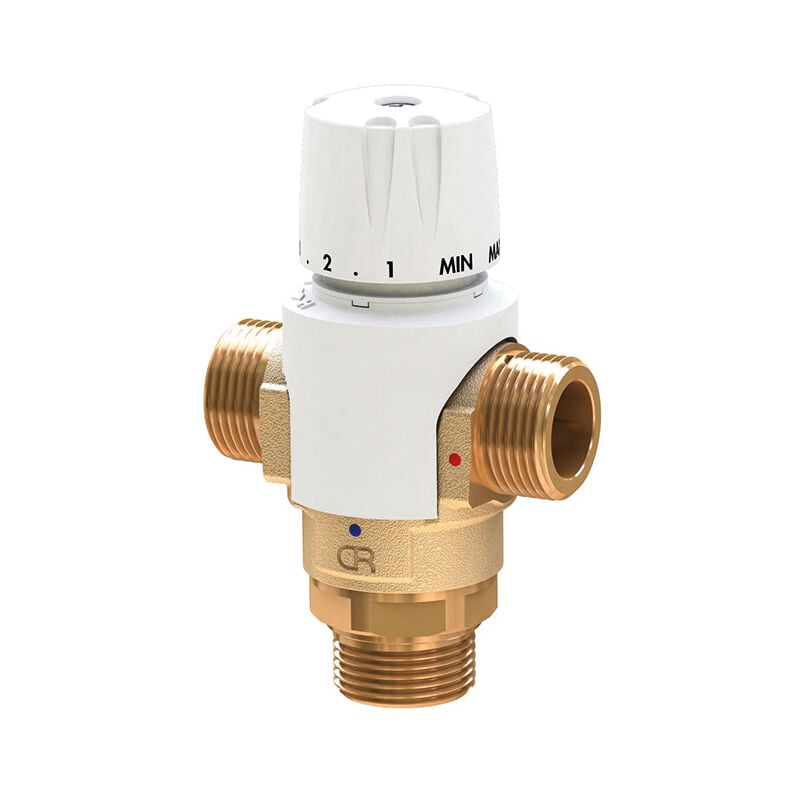 Thermador - Mitigeur habitat thermostatique sanitaire et solaire réglable 35-60°, 20x27 mmm