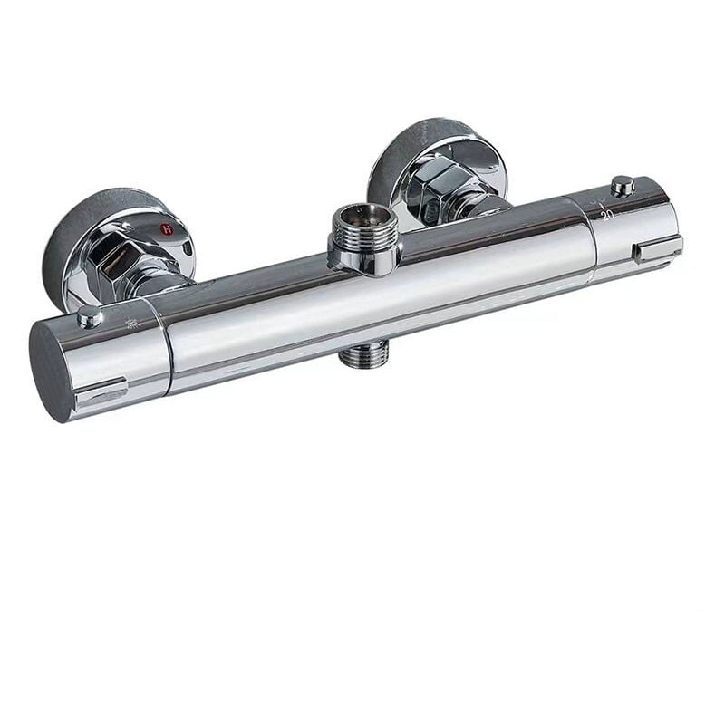 Mitigeur thermostatique pour colonne, robinet de douche en laiton haut G3/4 Bsp + bas G1/2 Bsp, robinet de contrôle de température entièrement en
