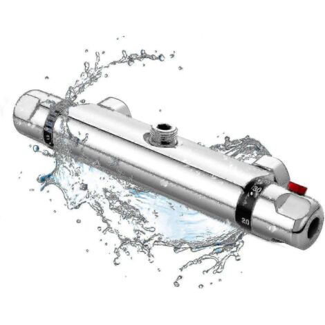 Mitigeur thermostatique pour douche, robinet thermostatique en laiton 59 pour baignoire, protection de sécurité avec bouton