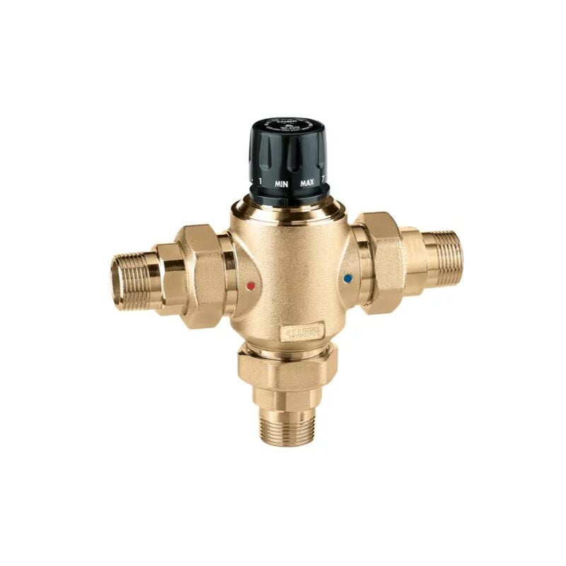 Mitigeur thermostatique réglable avec cartouche interchangeable pour installations centralisées 1/2' Caleffi 523040 1/2'