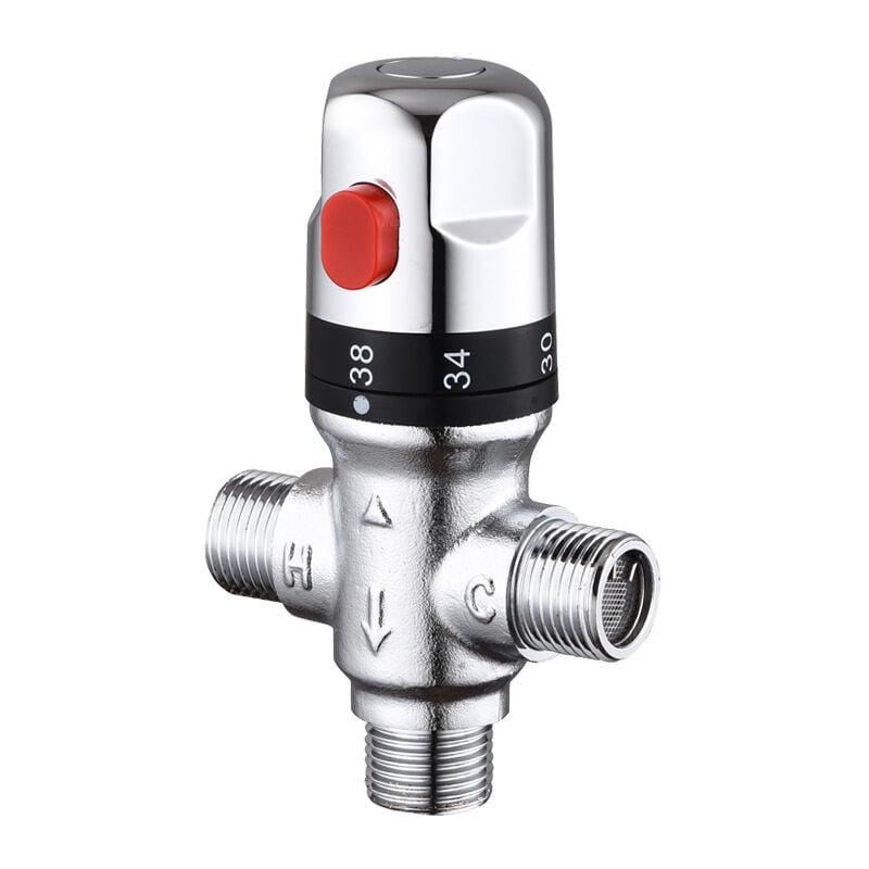 Mitigeur thermostatique réglable avec clapets anti-retour et filtres