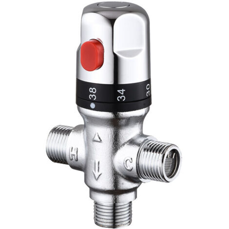 Mitigeur thermostatique réglable avec clapets anti-retour et filtres