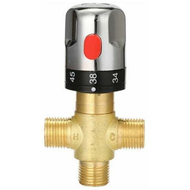 Mitigeur thermostatique réglable de salle de bains mitigeur d'eau en laiton vanne de contrle de température de mélange d'eau chaude/froide - Type 3