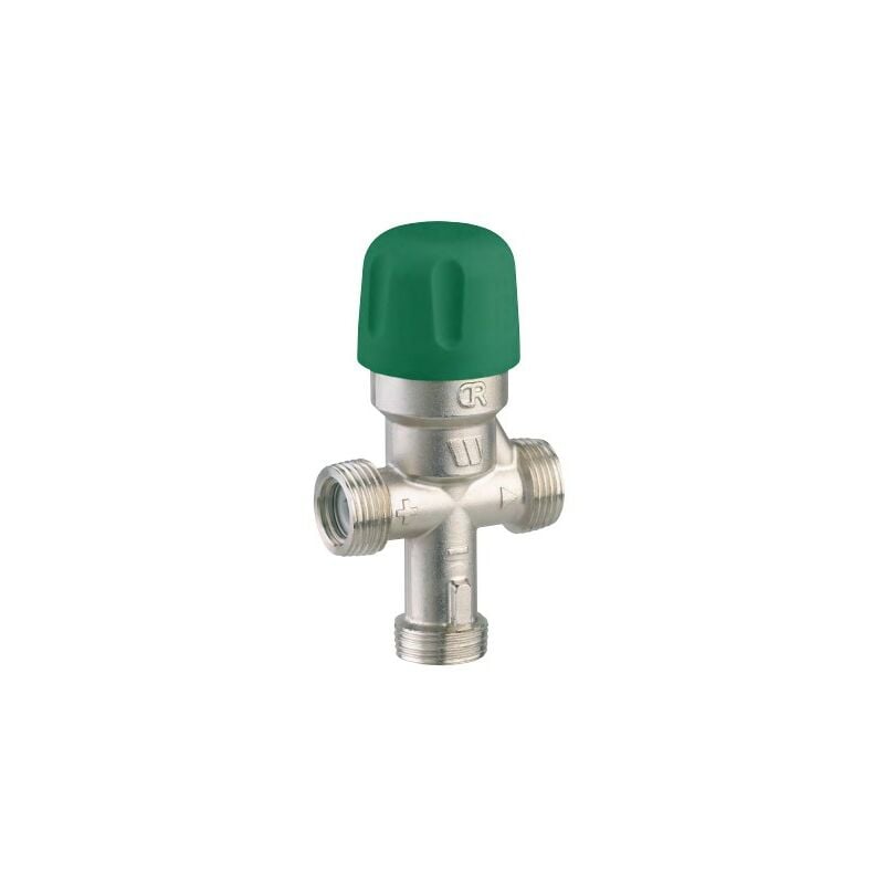 Mitigeur thermostatique régulateur limiteur mâle 3/4"(20/27) - Réglage de 25°C à 55°C - Compatible installation solaire - Watts