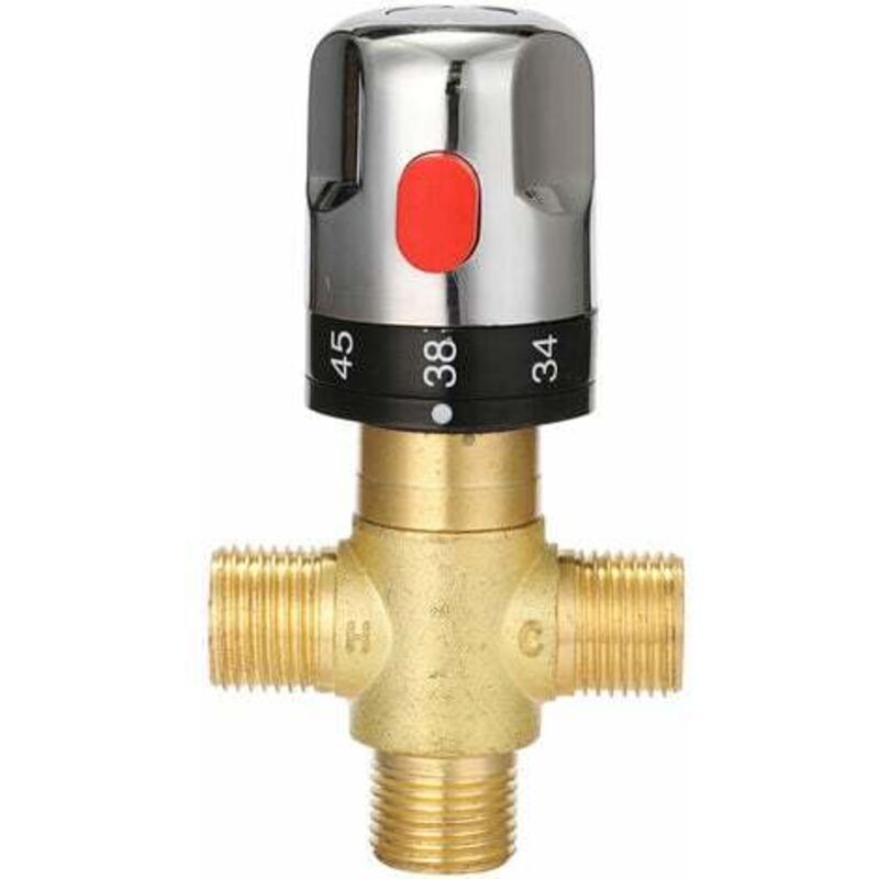 Mitigeur thermostatique réglable de salle de bains mitigeur d'eau en laiton vanne de contrle de température de mélange d'eau chaude/froide - Type 3