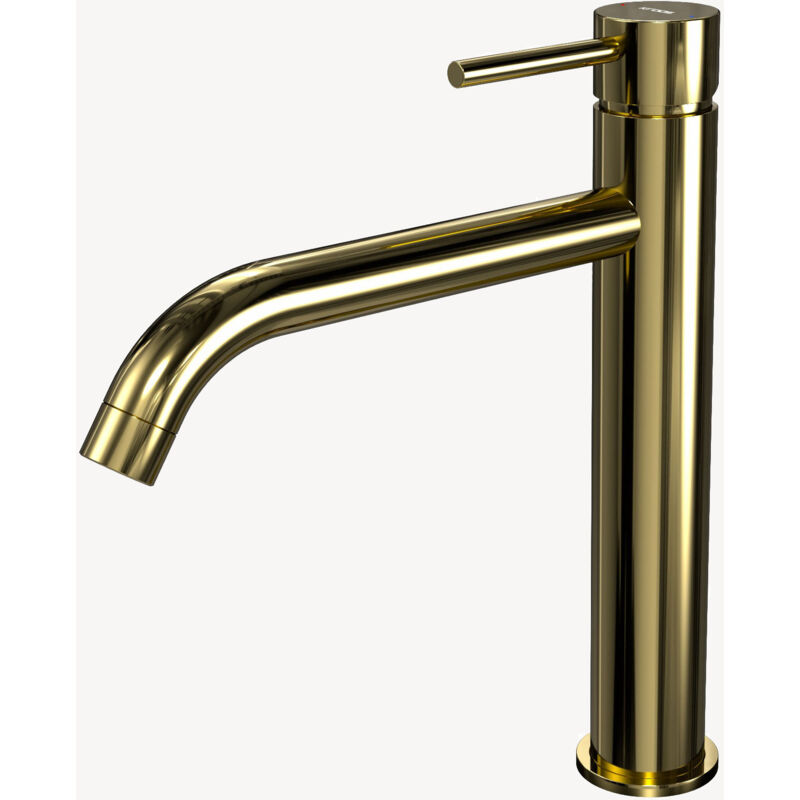 Kroos ® - Mitigeur vasque avec bec long Doré - Corbeau