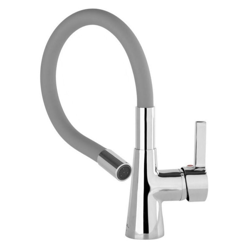 Fala - Mitigeur évier avec douchette flexible - Gris