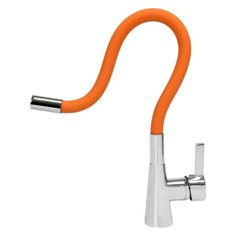 Mitigeur évier avec douchette flexible - Orange