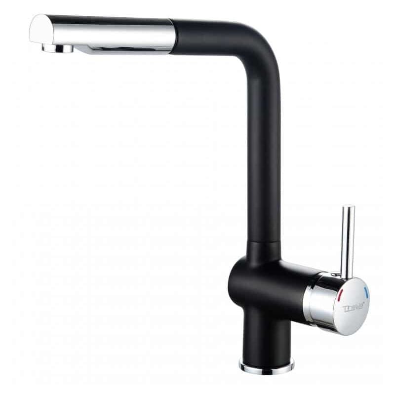 Thewa - Mitigeur évier taner douchette extractible Coloris Noir