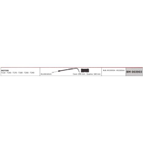 MITSUBISHI cable del acelerador MITSUBISHI desbrozadora T110 T140 cable 200mm vaina 160mm