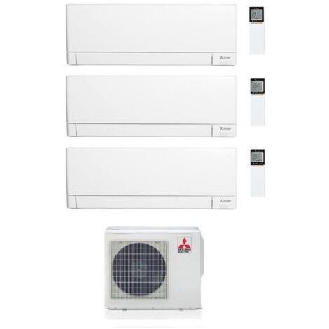 MITSUBISHI Condizionatore trialsplit inverter  9000 +9000+12000 BTU WI-FI PLUS codice prod: MSZ-AY25(2)35VGKP MXZ-3F68VF4