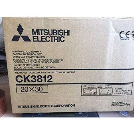 Mitsubishi Electric CK-3812 Gloss Papel para Impresora de inyección de Tinta (Brillo, 20 x 30 cm)