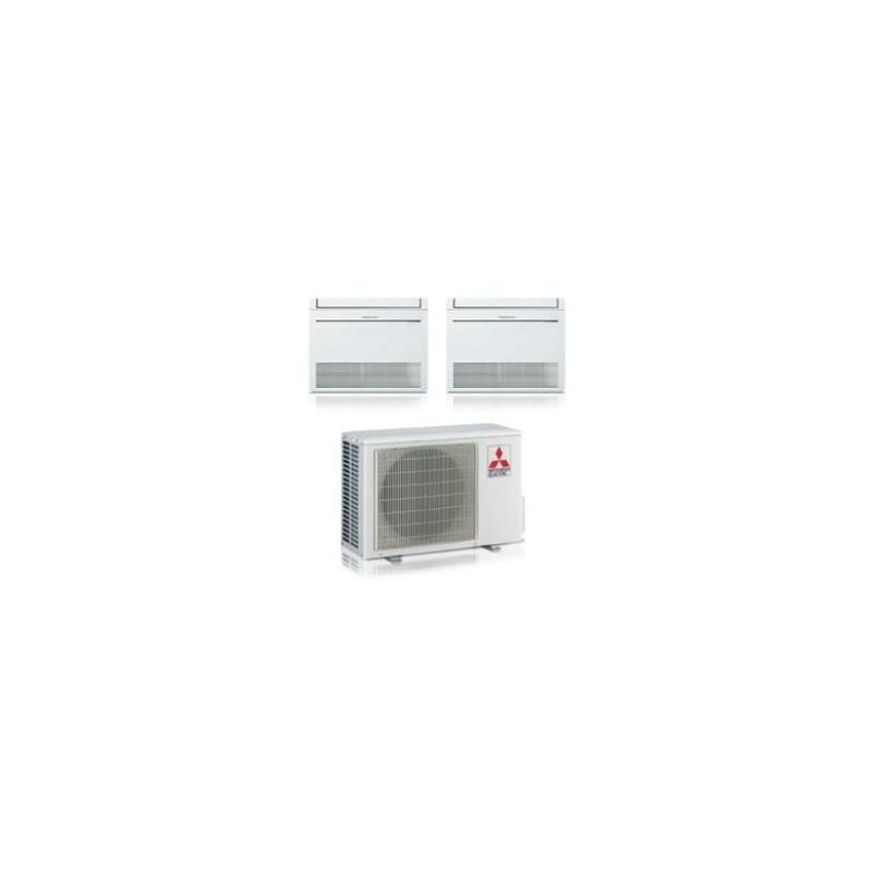 Dual rèversible Air Conditioner MFZ-KT25 (Floor) 9+9 avec MXZ-2F53VF R-32 Wi-Fi en option 9000+9000 - Mitsubishi Electric