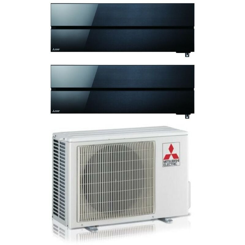 Dual Split Climatiseur rèversible Série Kirigamine Style msz-ln 12+12 avec MXZ-2F53VF Onyx Noir R-32 Wi-Fi Couleur intégrée Noir 12000+12000