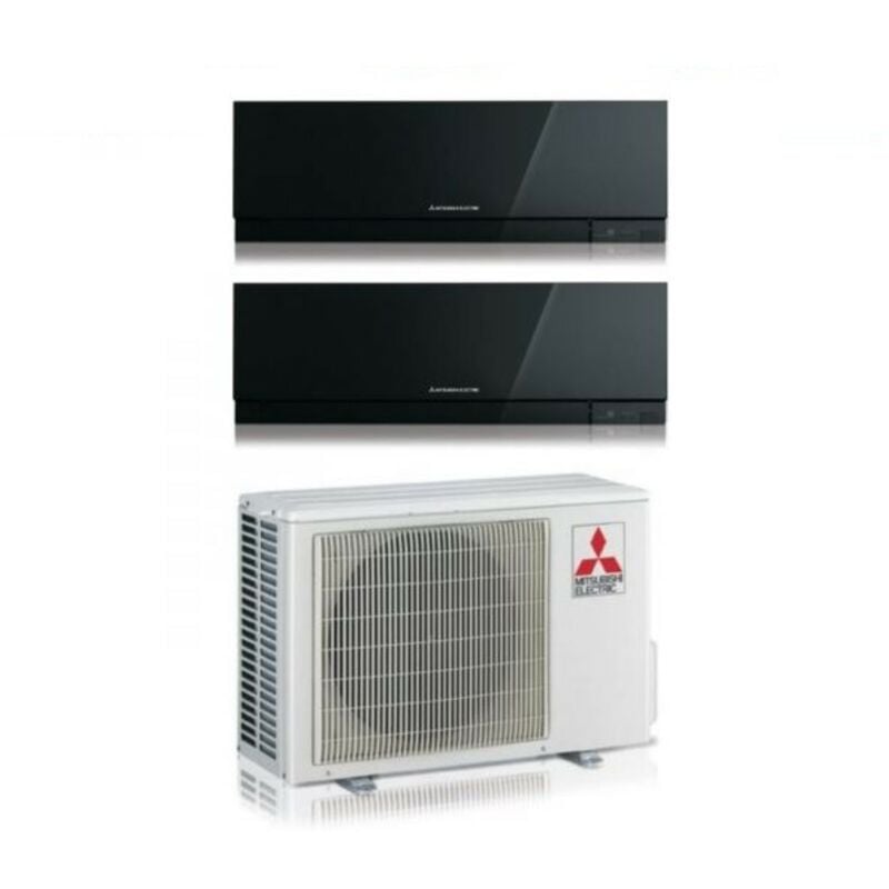 Dual Split Climatiseur rèversible Série kirigamine zen black msz-ef 7+15 avec MXZ-2F53VF R-32 Wi-Fi intégré Couleur Noir 7000+15000 - Mitsubishi