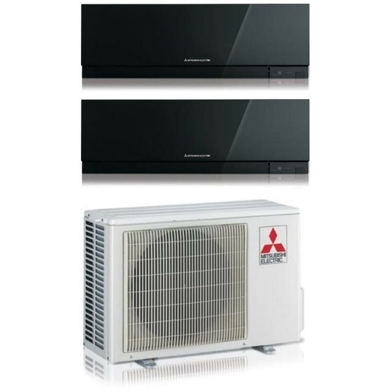 Dual Split rèversible Climatiseur série kirigamine zen black msz-ef 7+7 avec MXZ-2F42VF R-32 Wi-Fi intégré Couleur Noir 7000+7000 - Mitsubishi