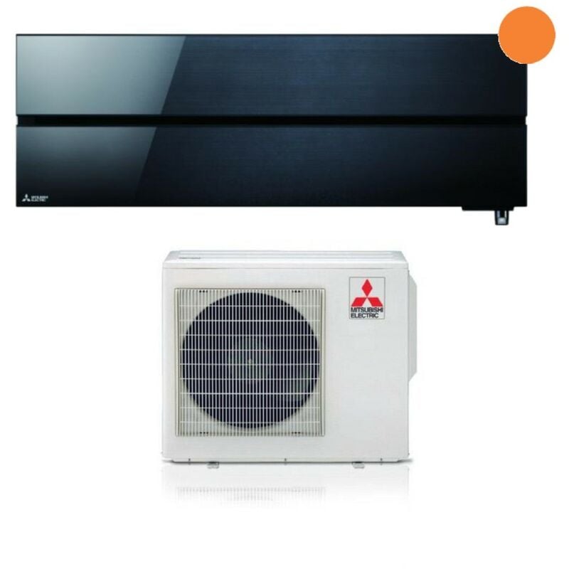 Rèversible Air Conditioner Series Kirigamine Style 12000 Btu MSZ-LN35VGB Onyx Black R-32 Wi-Fi Integrated Class a+++ Black - Mitsubishi Electric