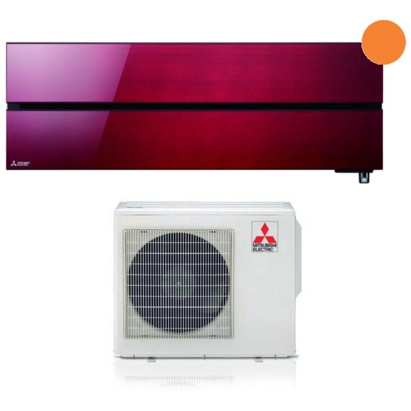 Mitsubishi - electric inverter air conditioner series kirigamine style 18000 btu msz-ln50vgr ruby red red r-32 wi-fi integrated class a++
