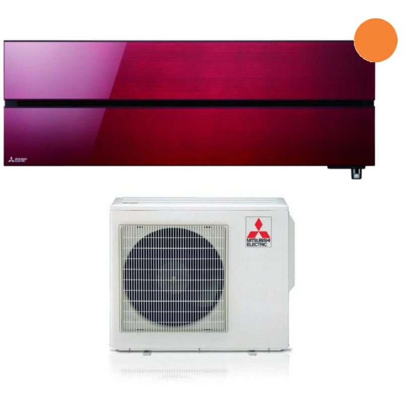 Mitsubishi Electric rèversible Air Conditioner Series Kirigamine Style 9000 Btu MSZ-LN25VGR Ruby Red Red R-32 Wi-Fi Integrated Class A++