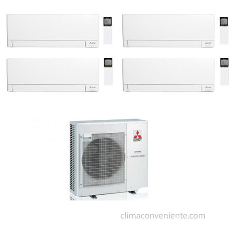 Mitsubishi Electric Klimaanlage Quadri Split MXZ-4F72VF MSZ-AY25VGKP MSZ-AY25VGKP MSZ-AY25VGKP MSZ-AY35VGKP 9+9+9+12