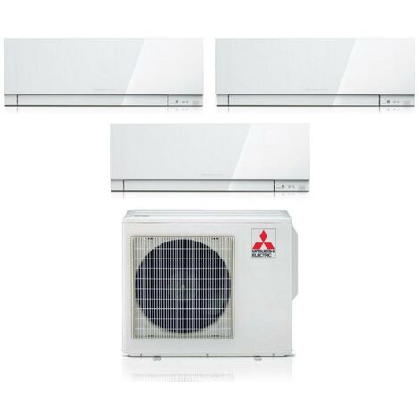 Mitsubishi Electric Trial Split rèversible Air Conditioner Series KIRIGAMINE ZEN WHITE MSZ-EF 7+7+12 with MXZ-3F68VF R-32 Wi-Fi Integrated Colour White 7000+7000+12000