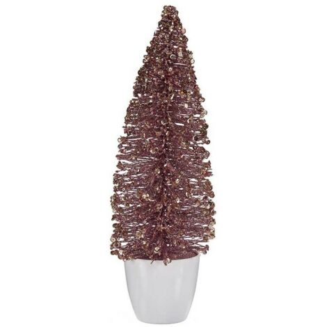 mittelgroßer Weihnachtsbaum 10 x 33 x 10 cm rosa gold