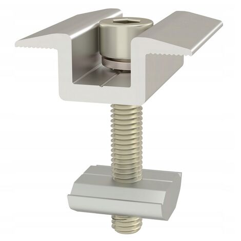 Mittelklemme 35mm + T-Nut Set Photovoltaik-Module Solar PV ALU
