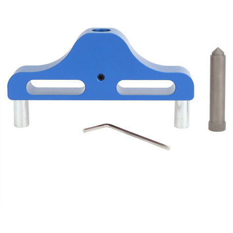 Mittelmarkierer aus Aluminiumlegierung für Holzbearbeitung – 95 mm, blau/rot